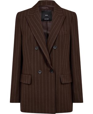 Double-breasted pinstripe suit jack