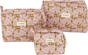 Toiletbag set india print lilac