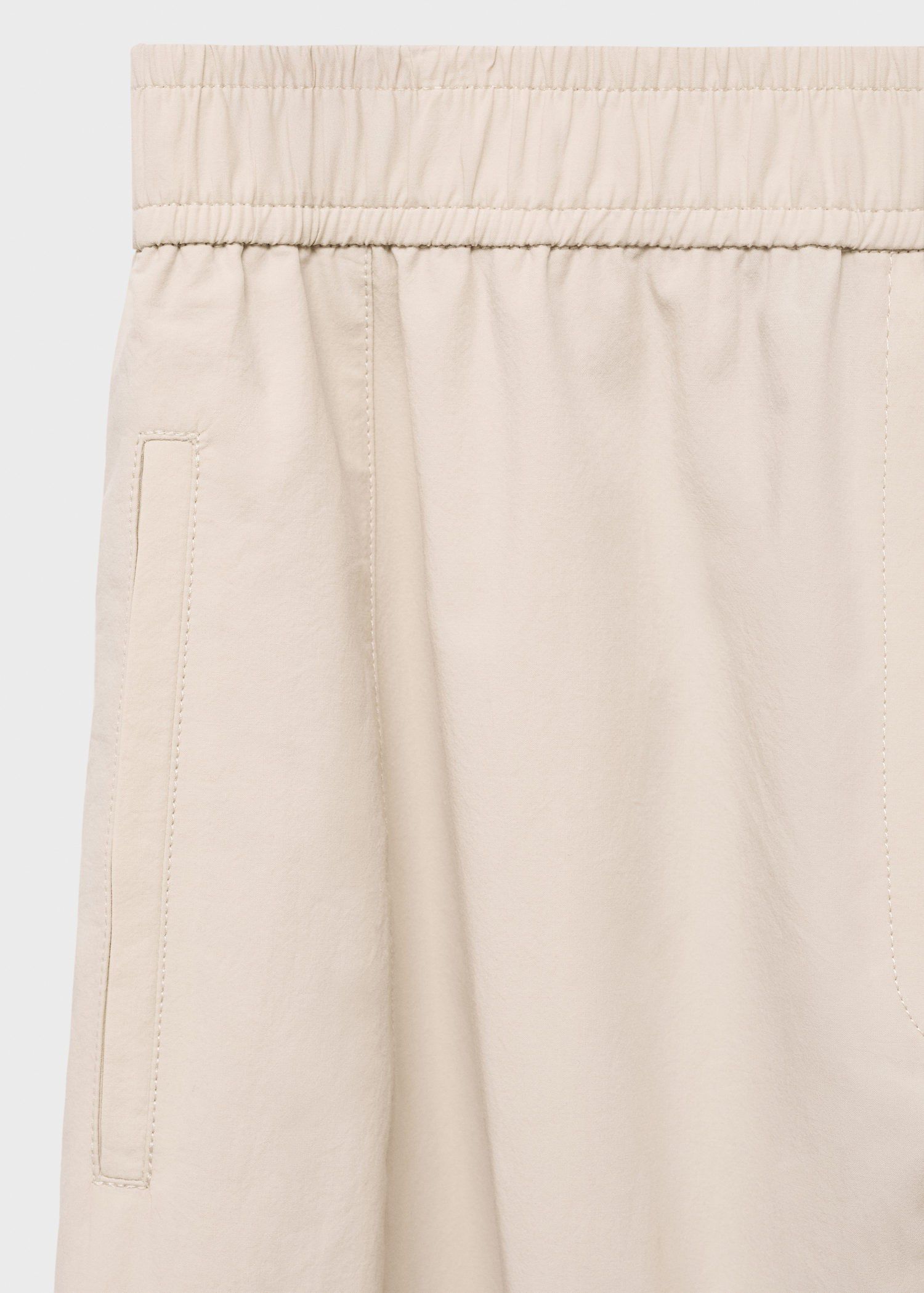 Paper bag cotton trousers