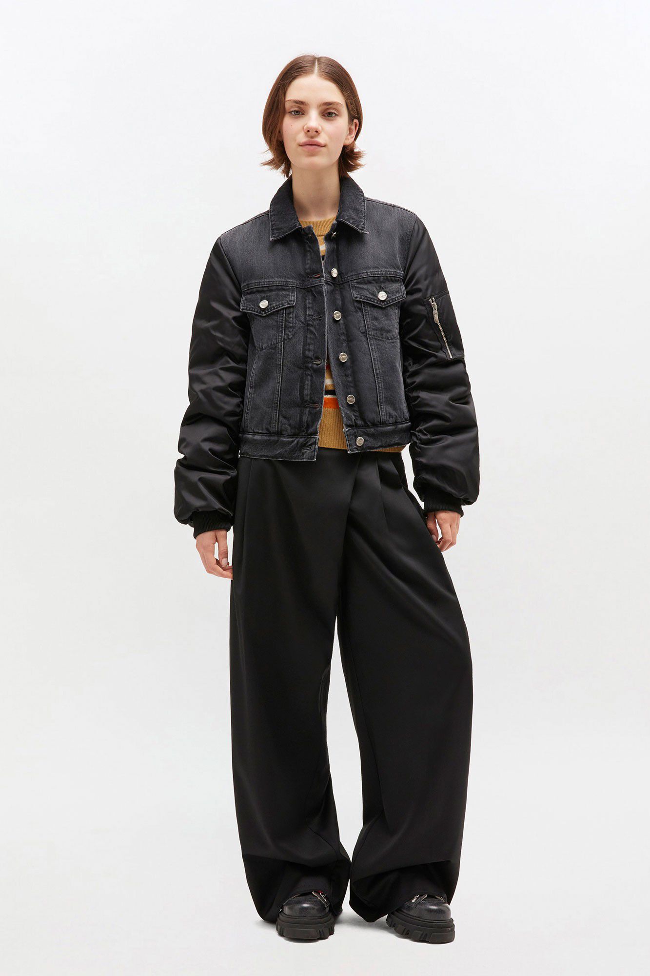 Rigid Denim Mix Jacket