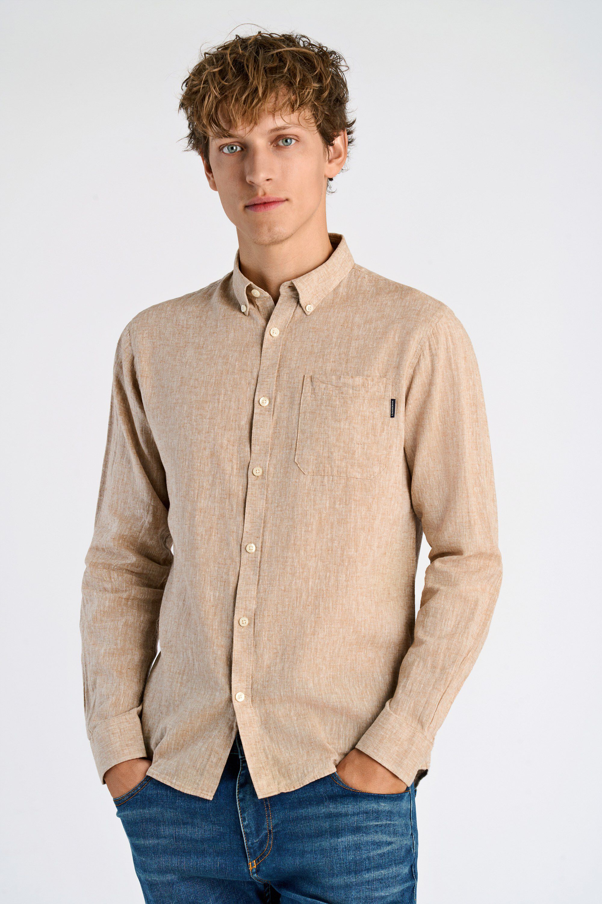 Cotton/linen shirt L/S