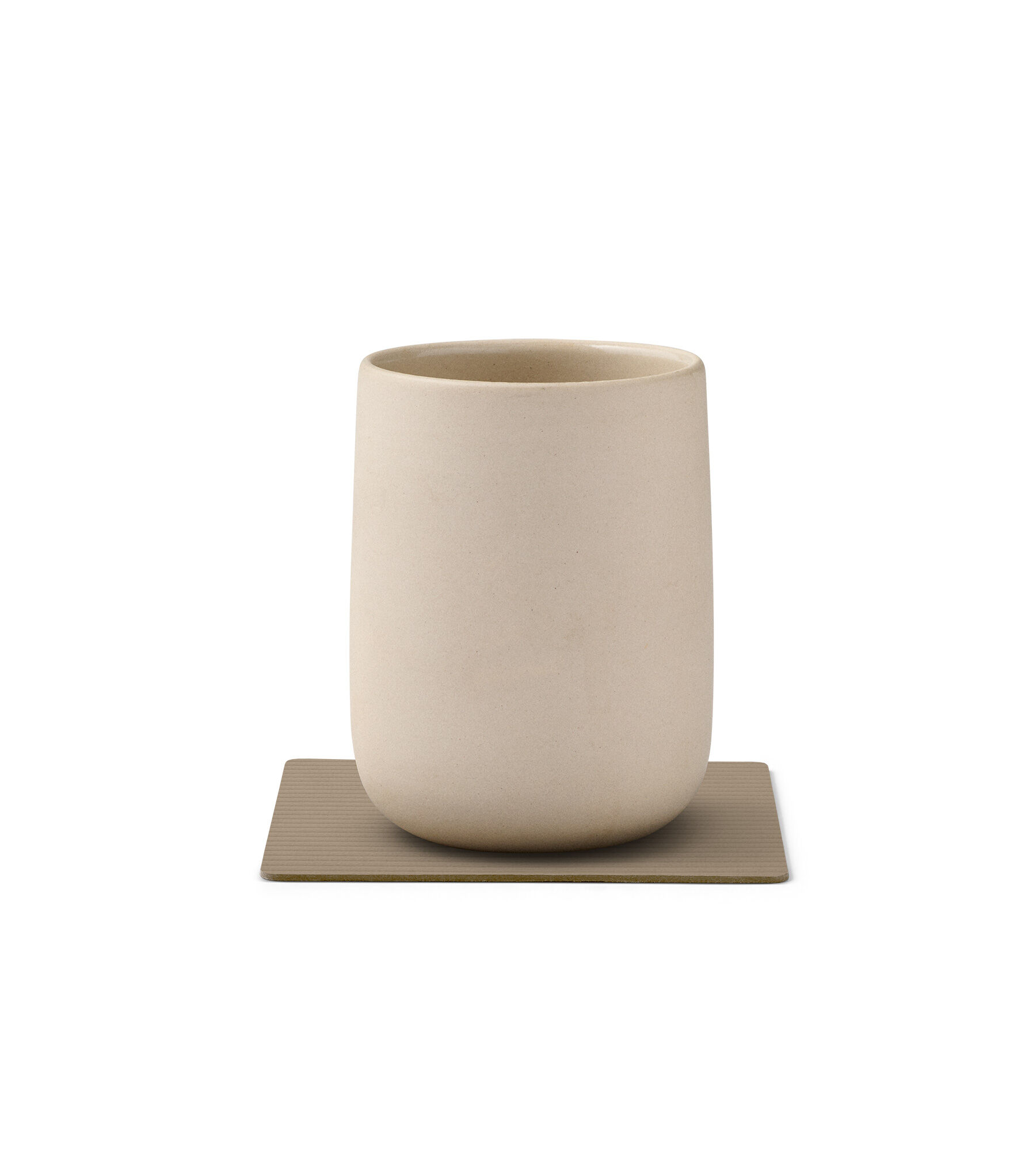 Glass Mat Square Corduroy Clay Brown