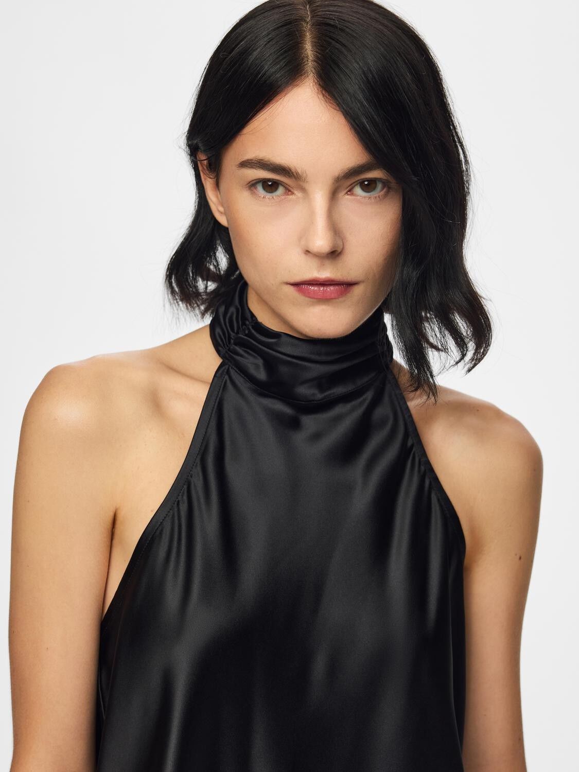Pcevy Halterneck Top Wvn Bc