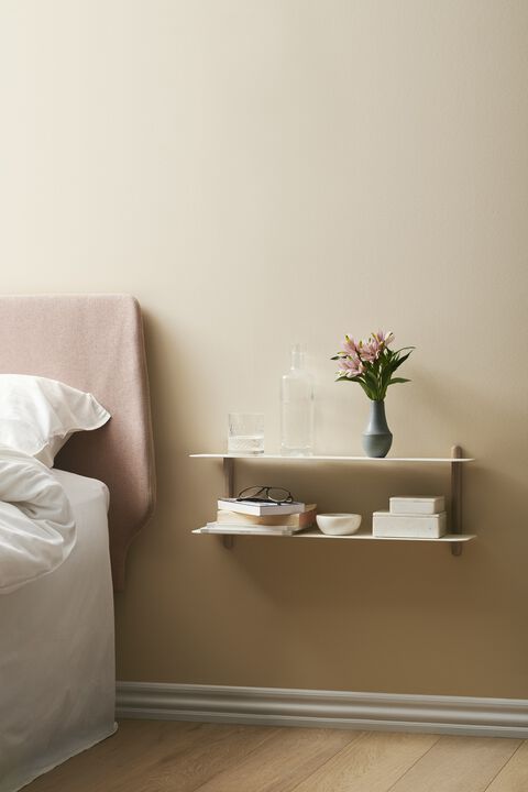 Nivo hylde F lys eg/ hvid