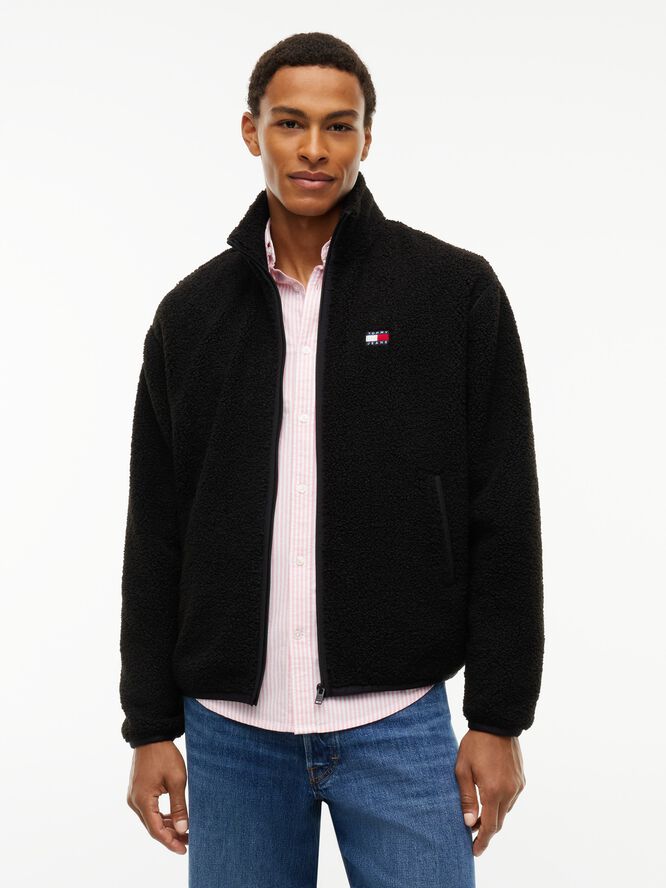 Badge Teddy Relaxed Zip-Thru Sweatshirt