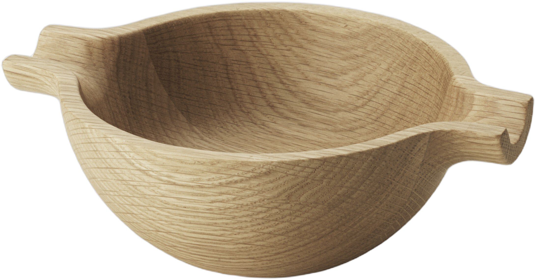 KOPPEL BOWL W HANDLES SMALL OAK WOOD