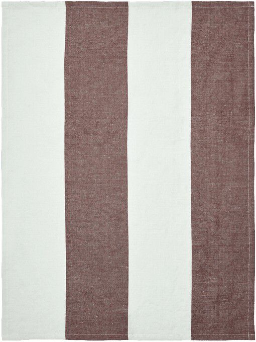 Hale Tea Towel - Chestnut/Frosted Lime