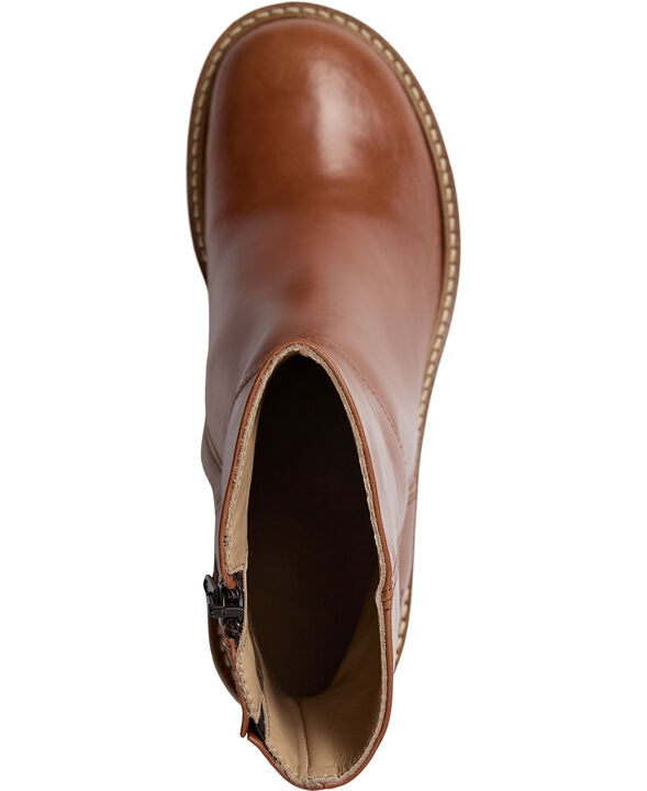 Støvlet på blokhæl med lynlås