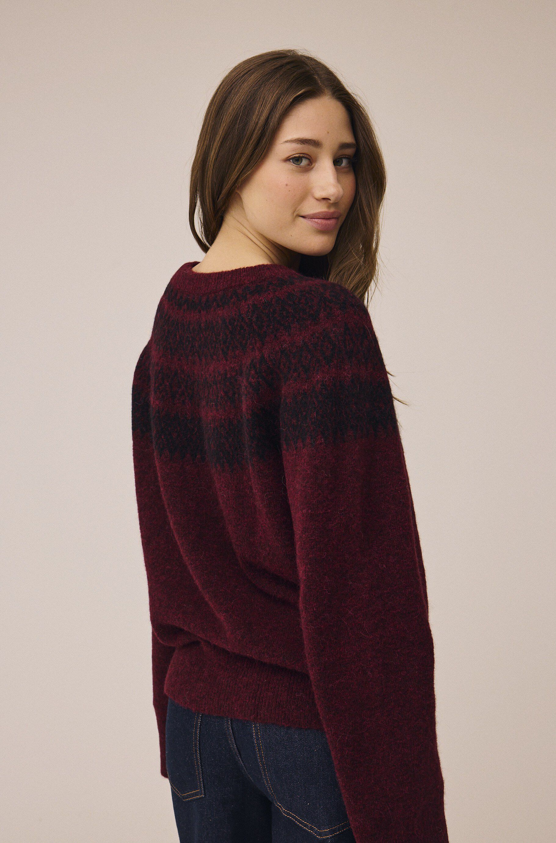 Cindi 9 Striksweater - Alpakamix RWS