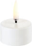 LED tealight 400~ battery incl. , Nordic white wax, Smooth, 4x2,1 cm