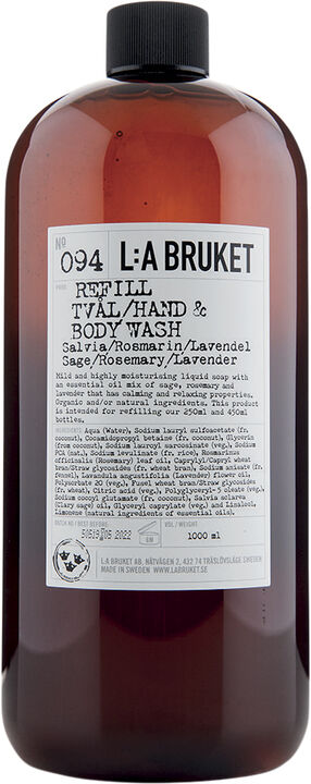 Refill Hand/Body wash Salvie, Rosemarin, Lavendel 1000 ml