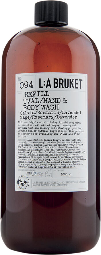 Refill Hand/Body wash Salvie, Rosemarin, Lavendel 1000 ml