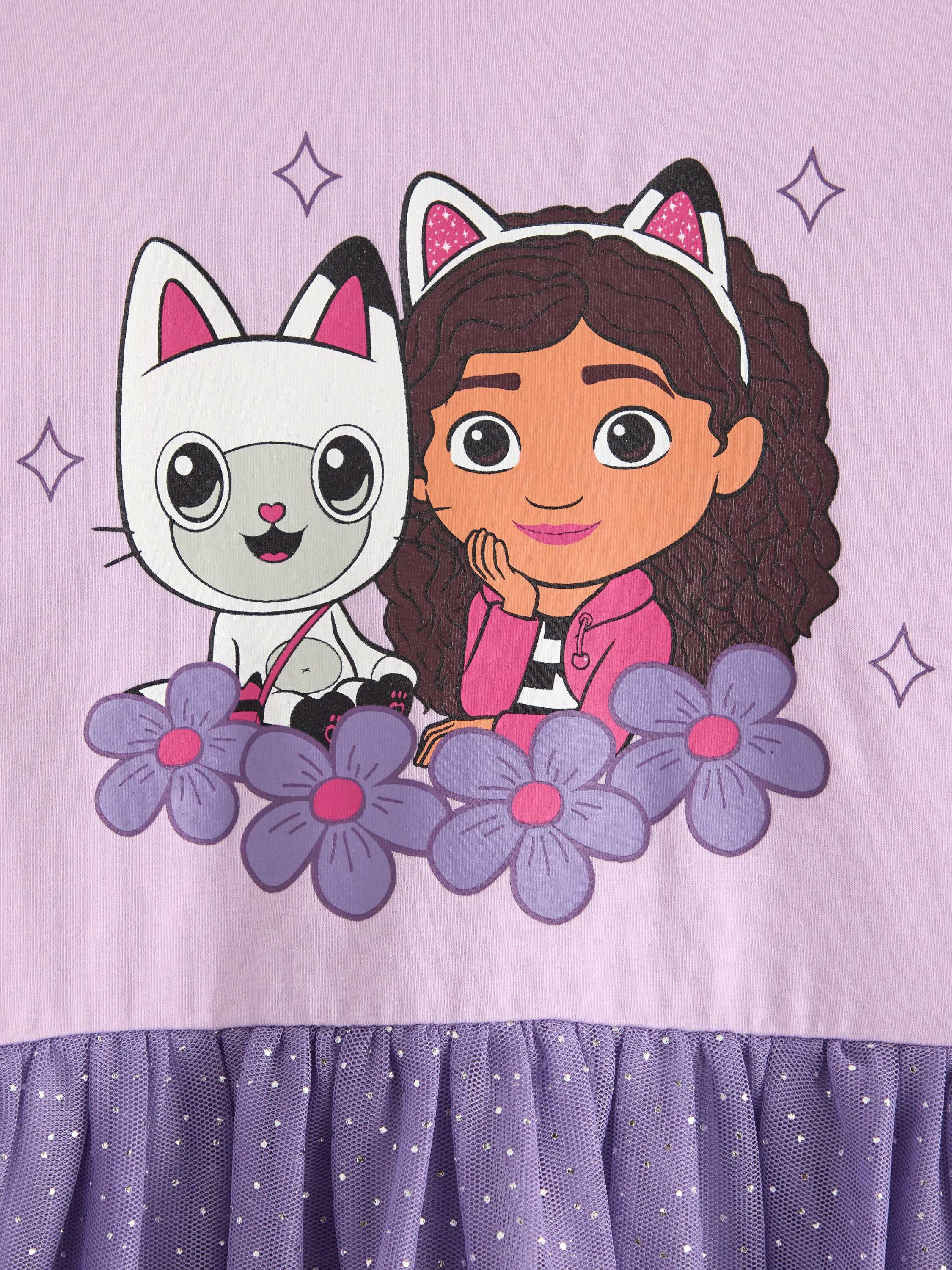 Soft jersey dress with mesh skirt a