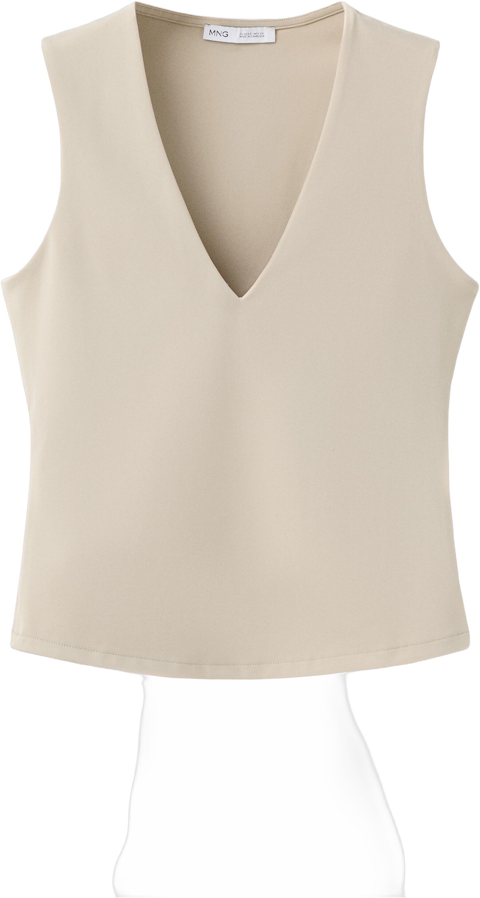 Fitted V-neck top