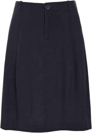 Lazy linen nederdel med l&aelig;g