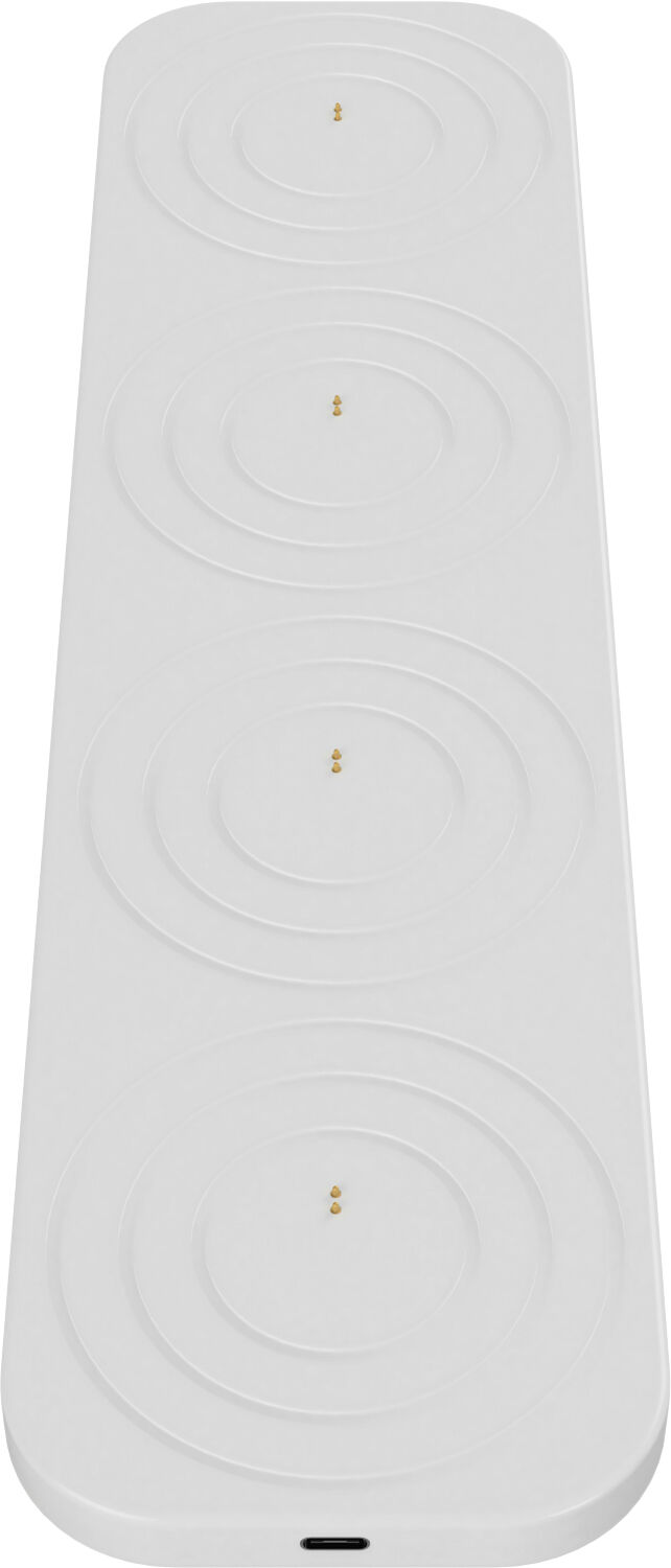 LED rechargeable base, Medium, USB-C, White, 34,5x9 cm