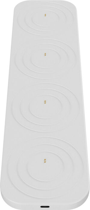 LED rechargeable base, Medium, USB-C, White, 34,5x9 cm
