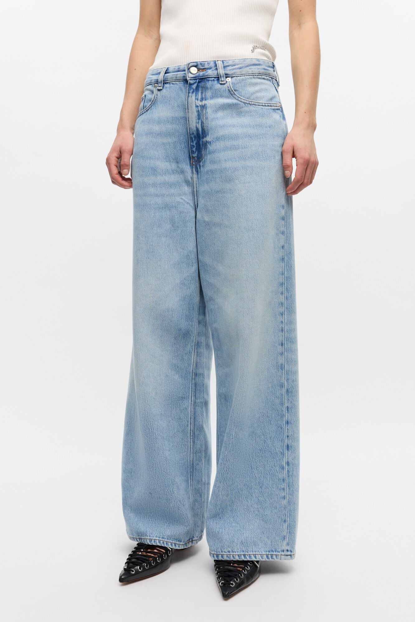 Soft Rigid Denim Baggy Jeans