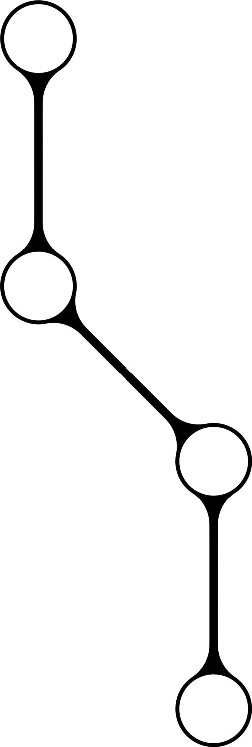 LINK, CANDLE HOLDER, BLACK ANODIZED, 11060B