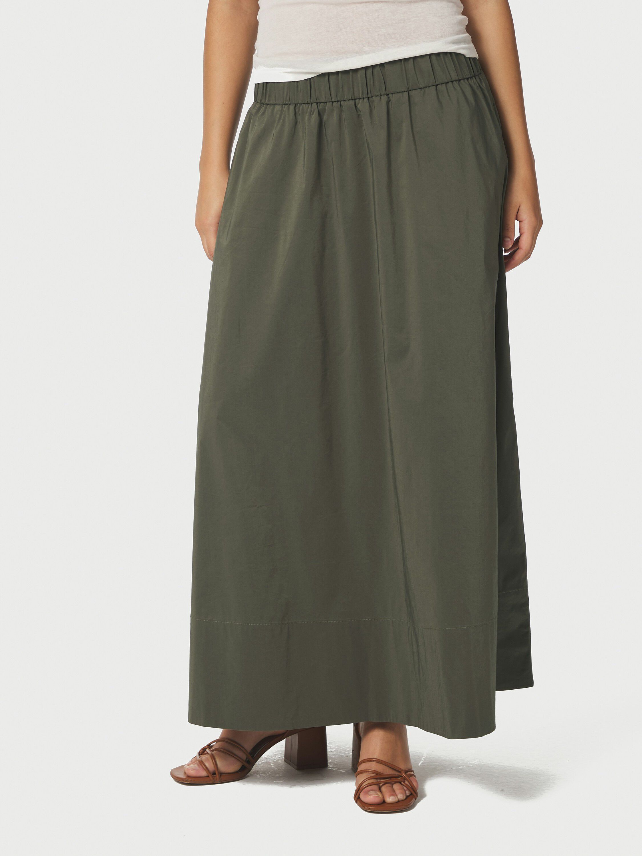 Yara Long Poplin Skirt