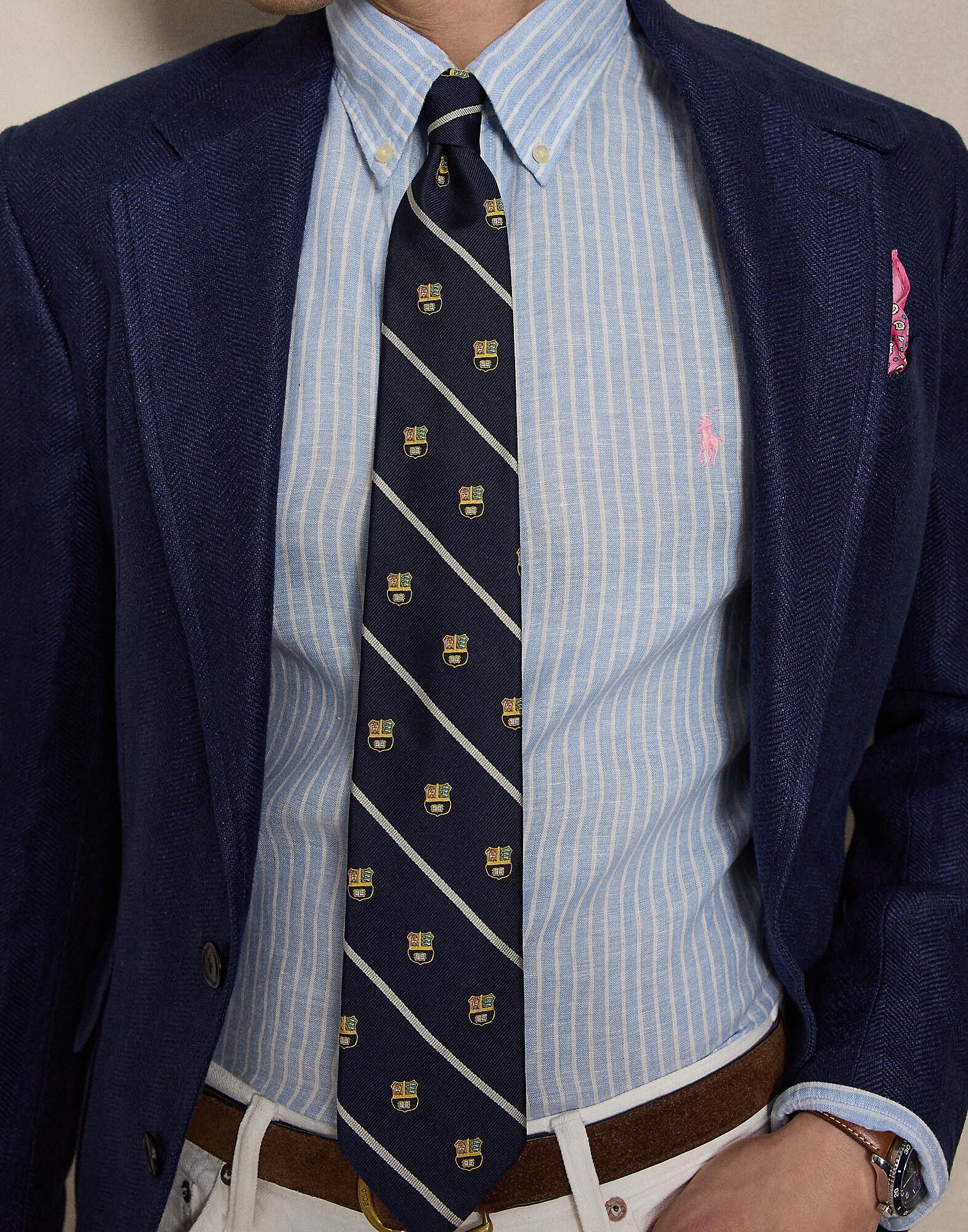 Custom Fit Striped Linen Shirt