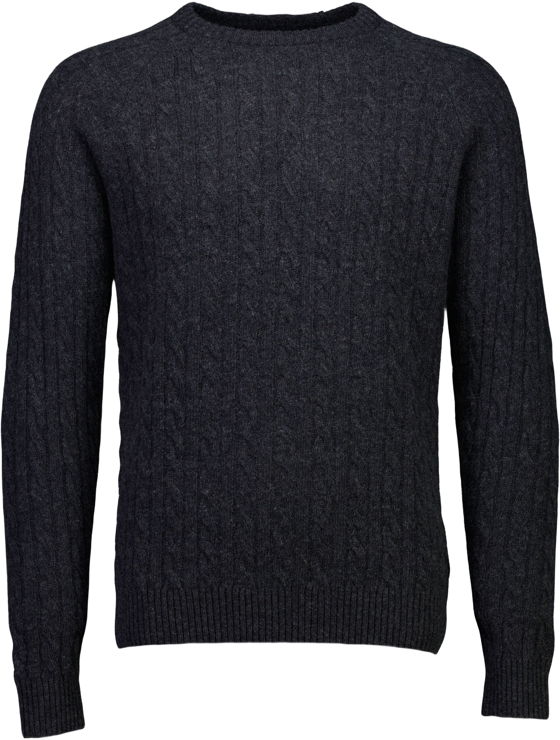 Lambswool raglan cable o-neck