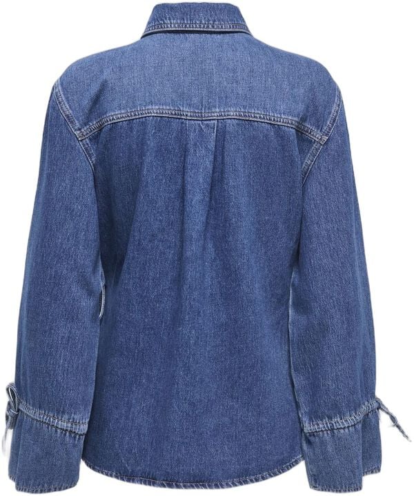 ONLSMILLA LS ASYM TIE SHIRT DNM CS