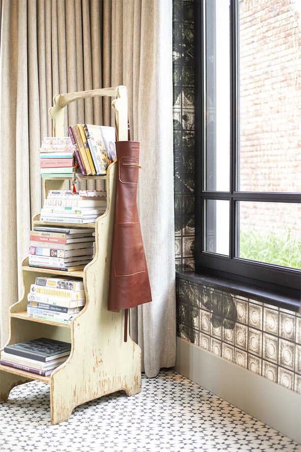 Klassisk 100% læder Forklæde BRUN