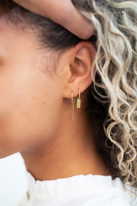 Earrings dots & bar