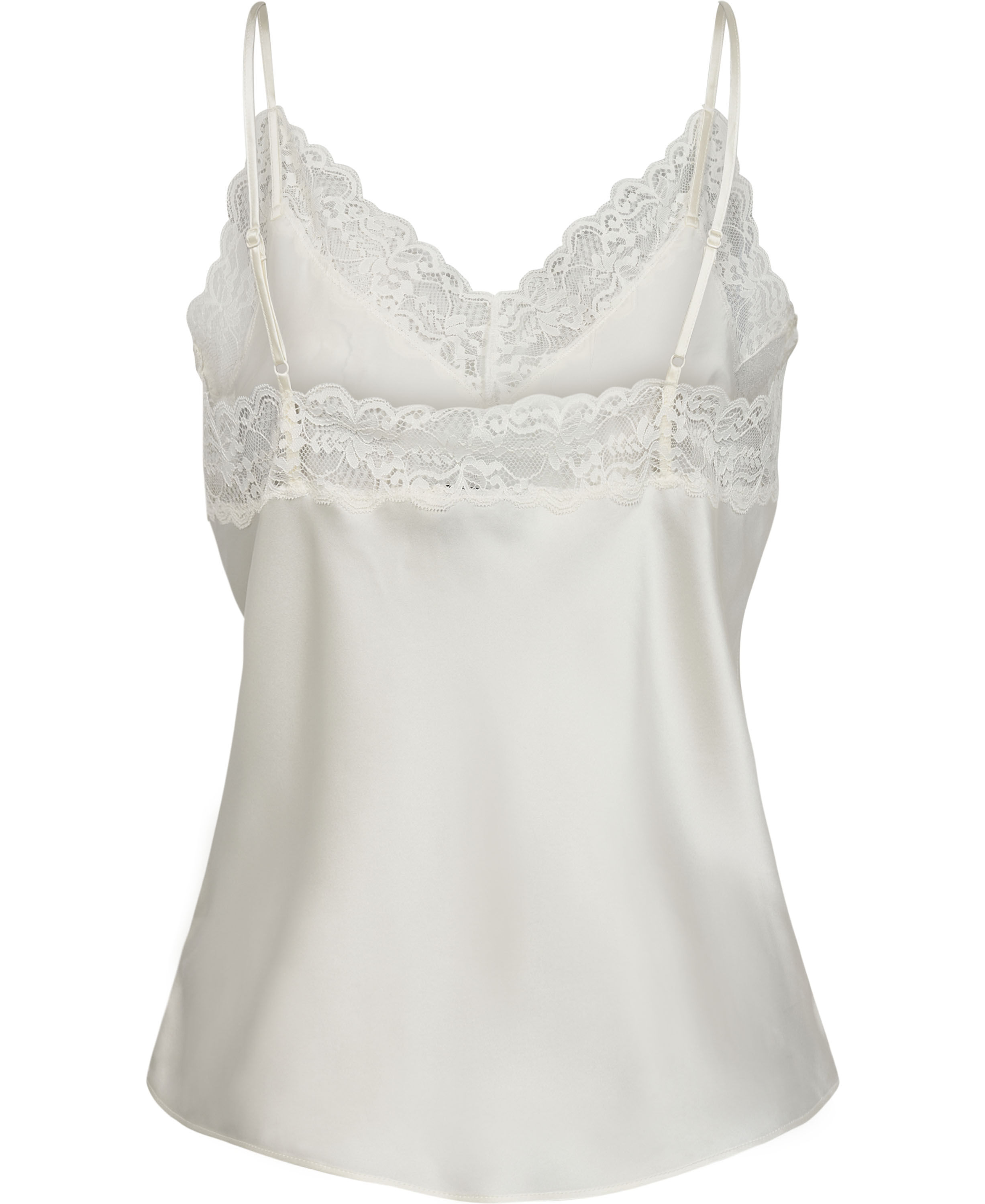 Moon 3 G - Strap Top w. Lace, 100% Silk