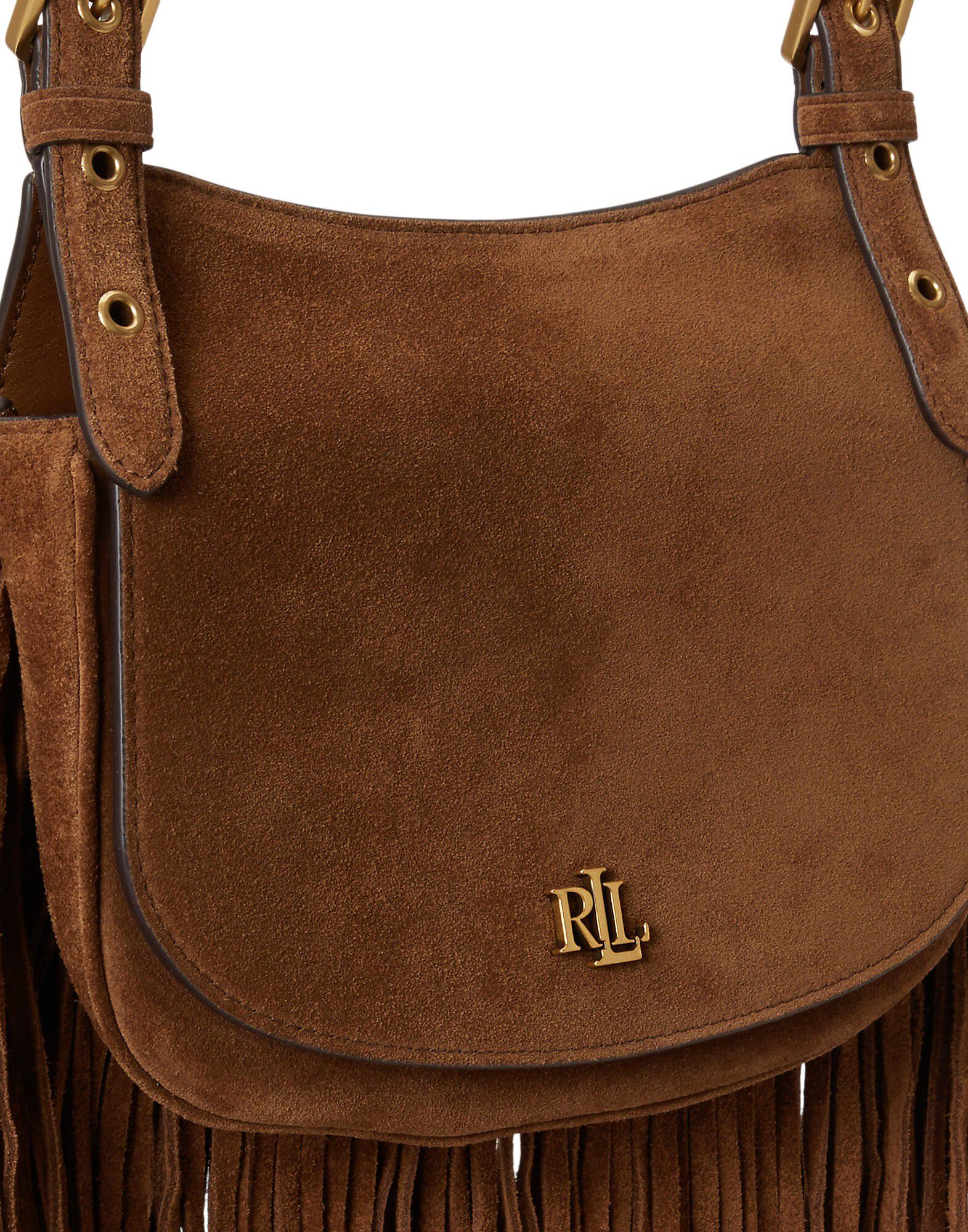 Fringe-Trim Medium Marcy Crossbody Bag