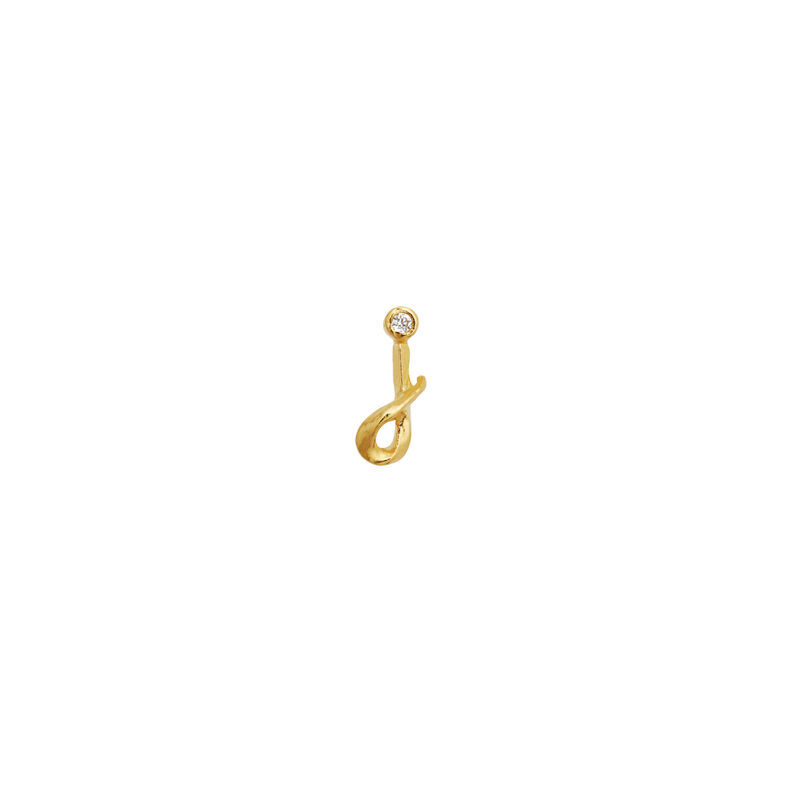 J Alphabet Single Earring
