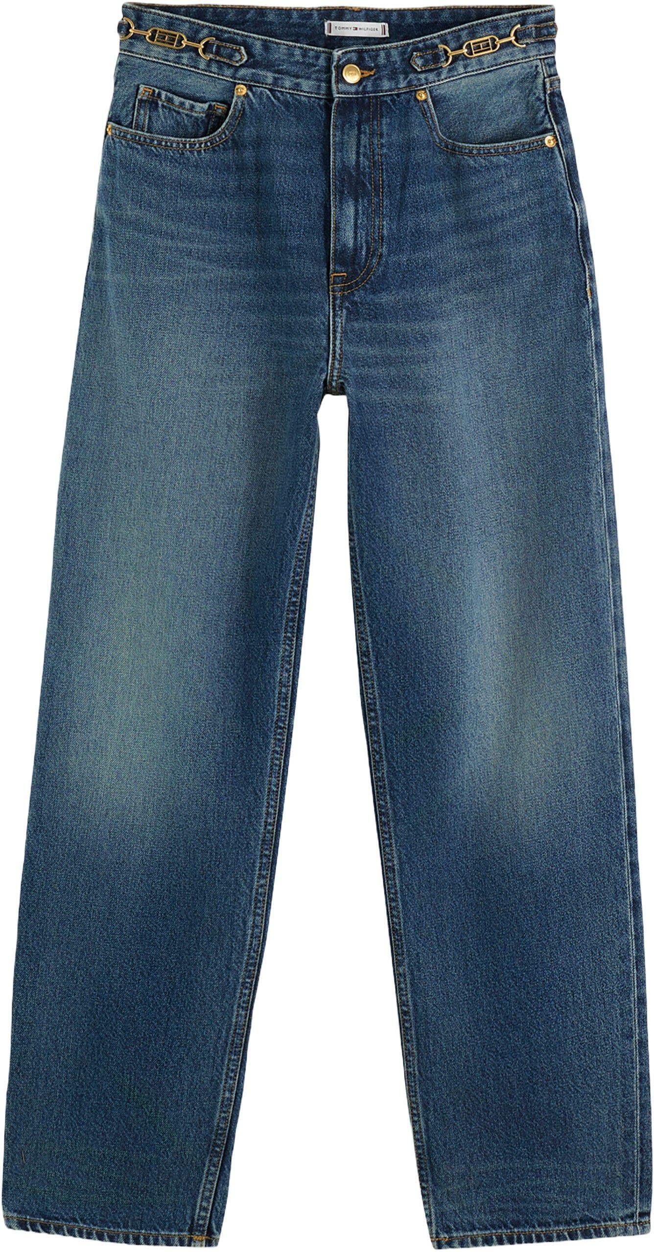 Jackie High Rise Tapered Horsebit Ankle Jeans