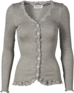 Silk cardigan regular ls w/rev vint