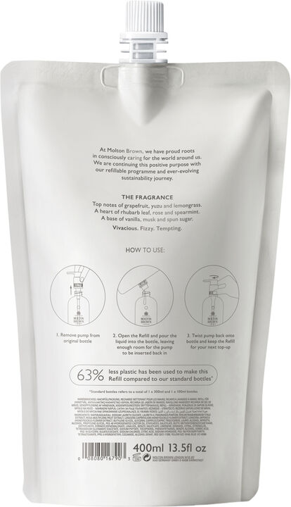 DELICIOUS RHUBARB & ROSE HAND WASH REFILL