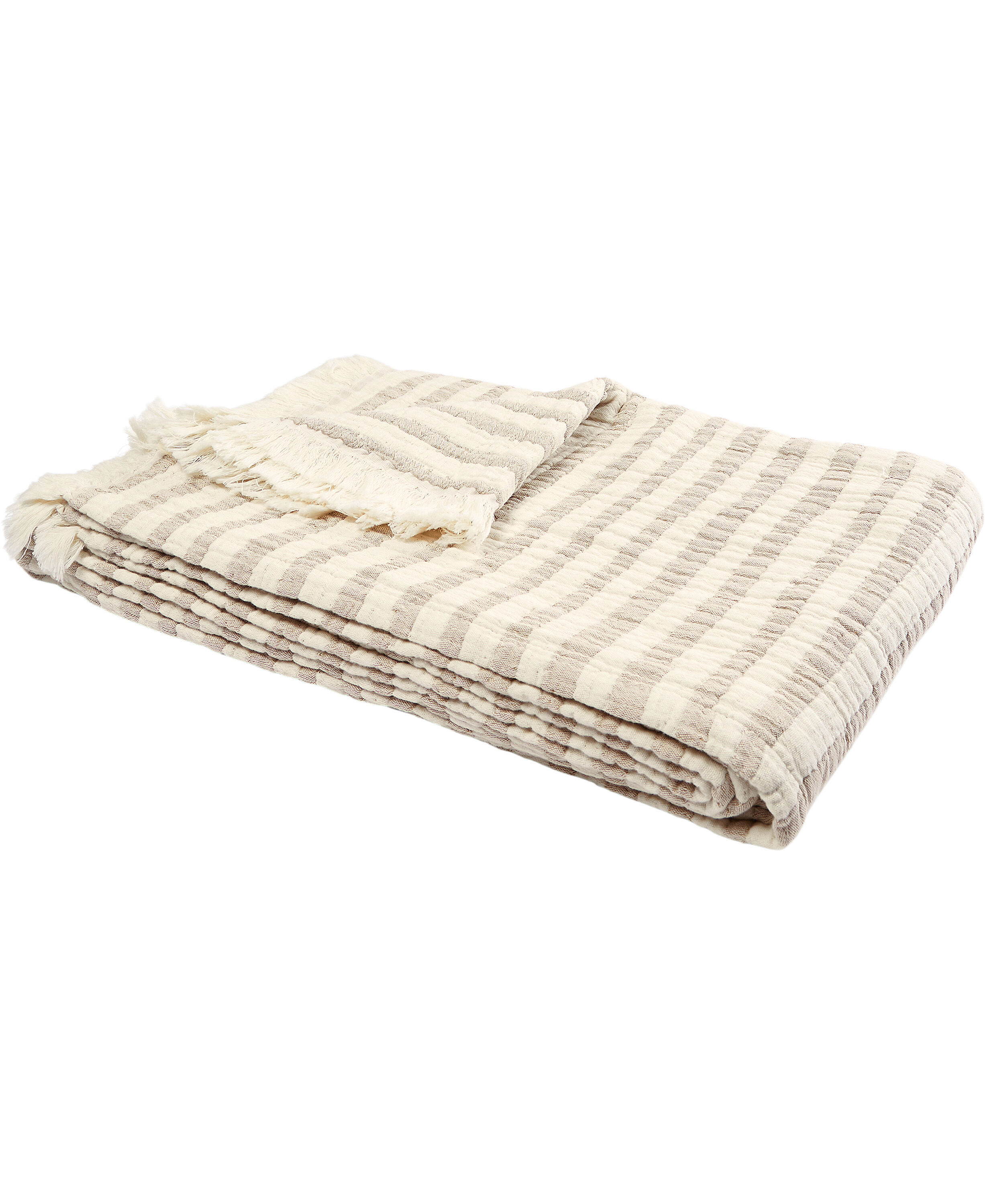 Stripe throw beige