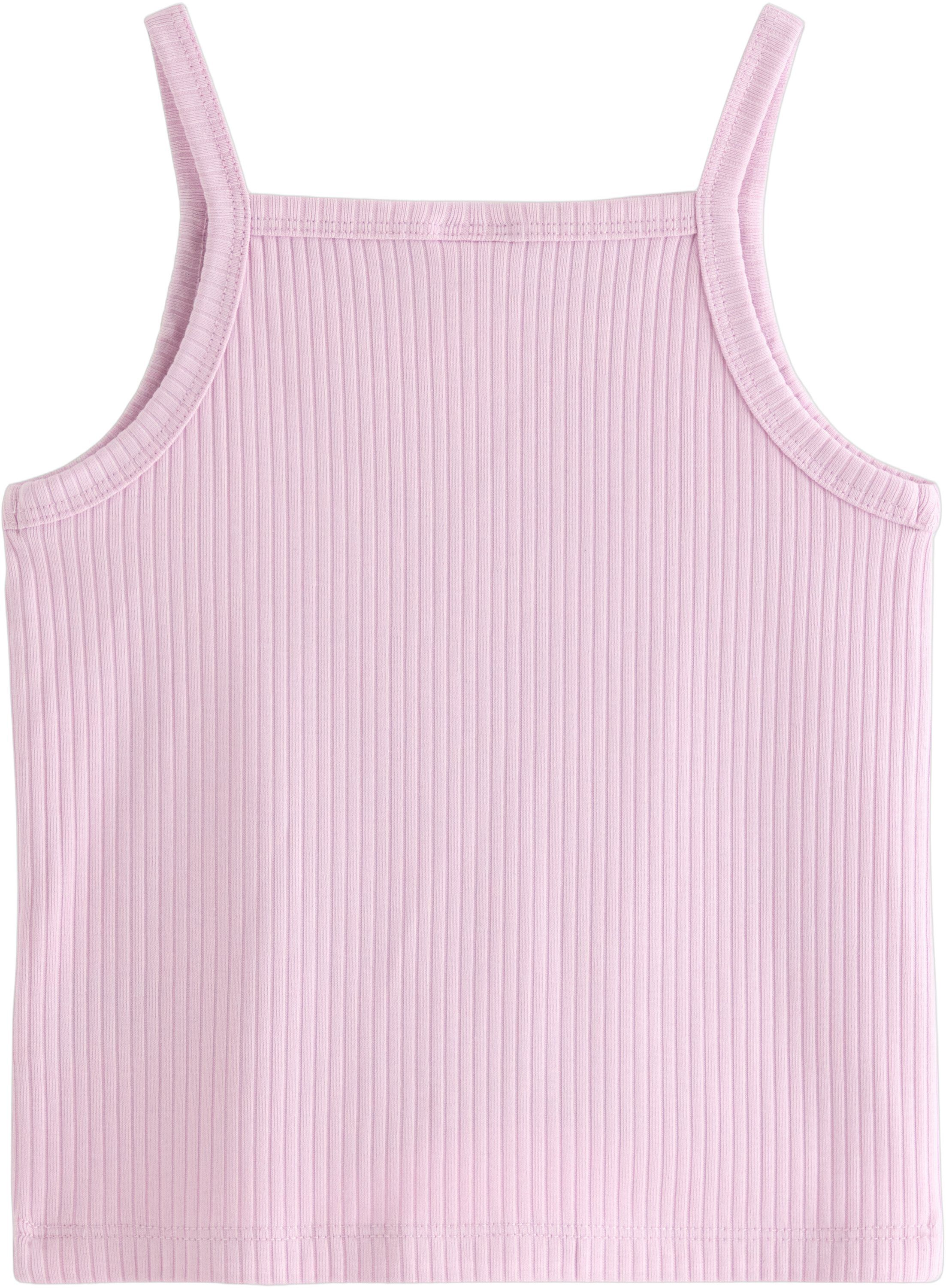 Ribbet singlet med et lite broderi