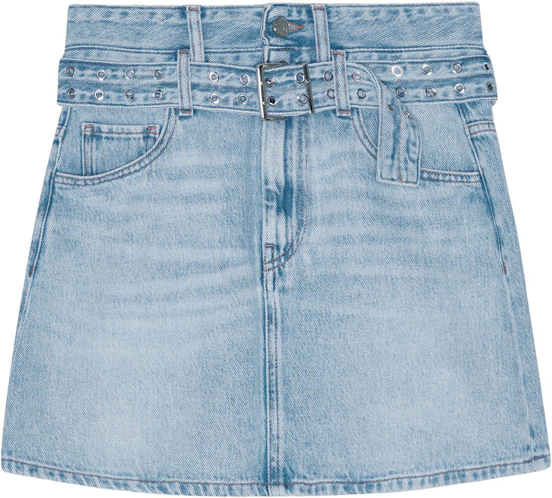 Soft Rigid Denim Mini Skirt