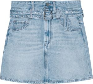 Soft Rigid Denim Mini Skirt