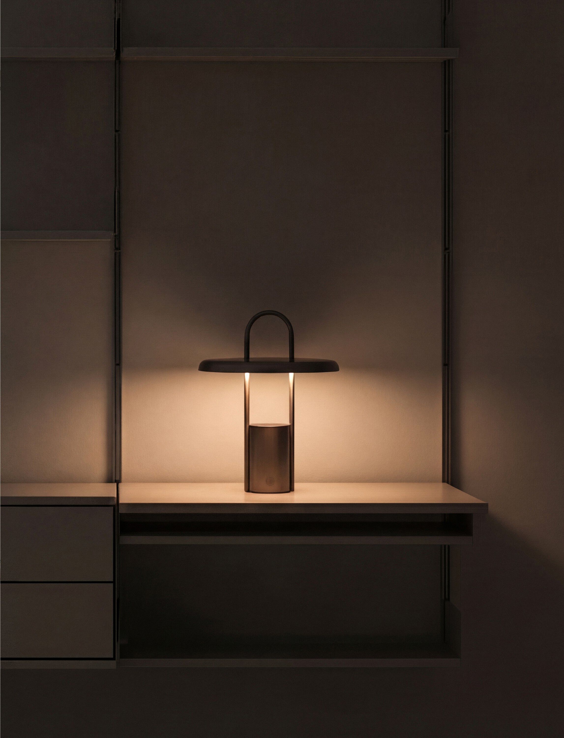 Pier LED lampa, portable H 25 cm steel