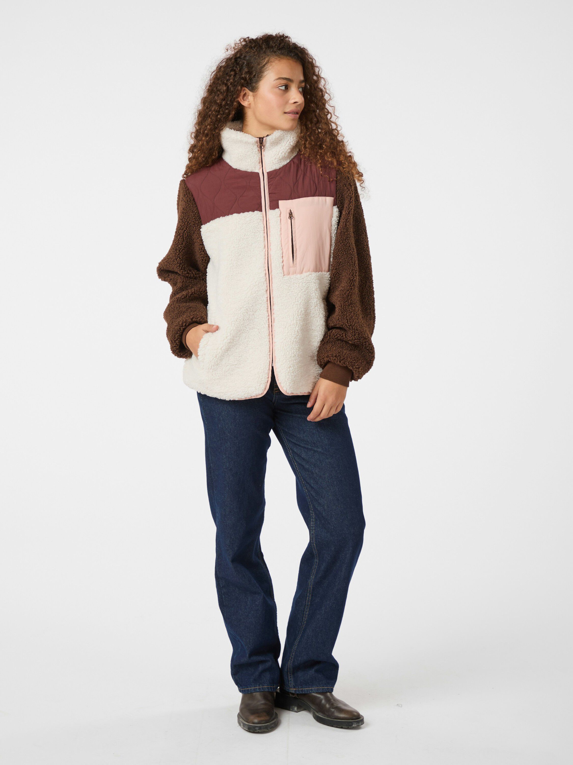 Eagle Contrast Teddy Jacket