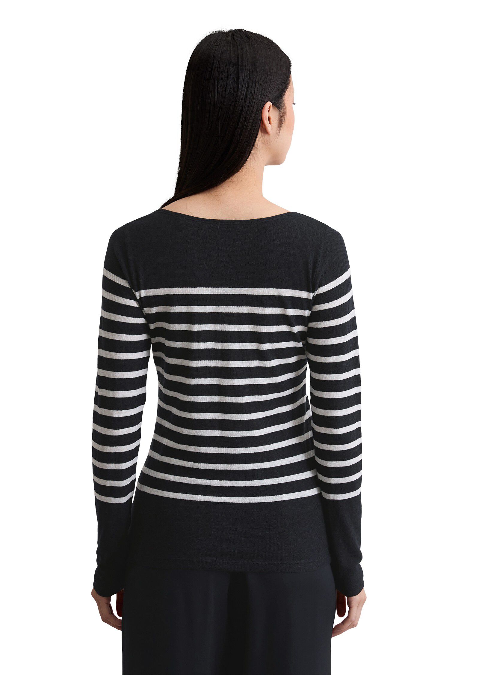 T-shirt, long sleeve, boat neck, st