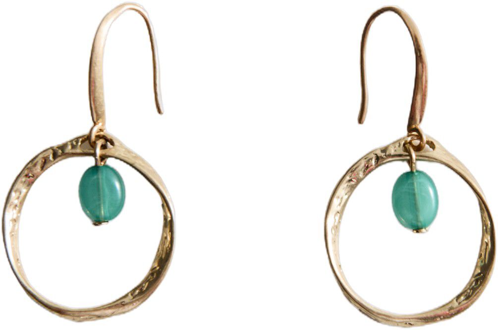 Bead hoop earrings