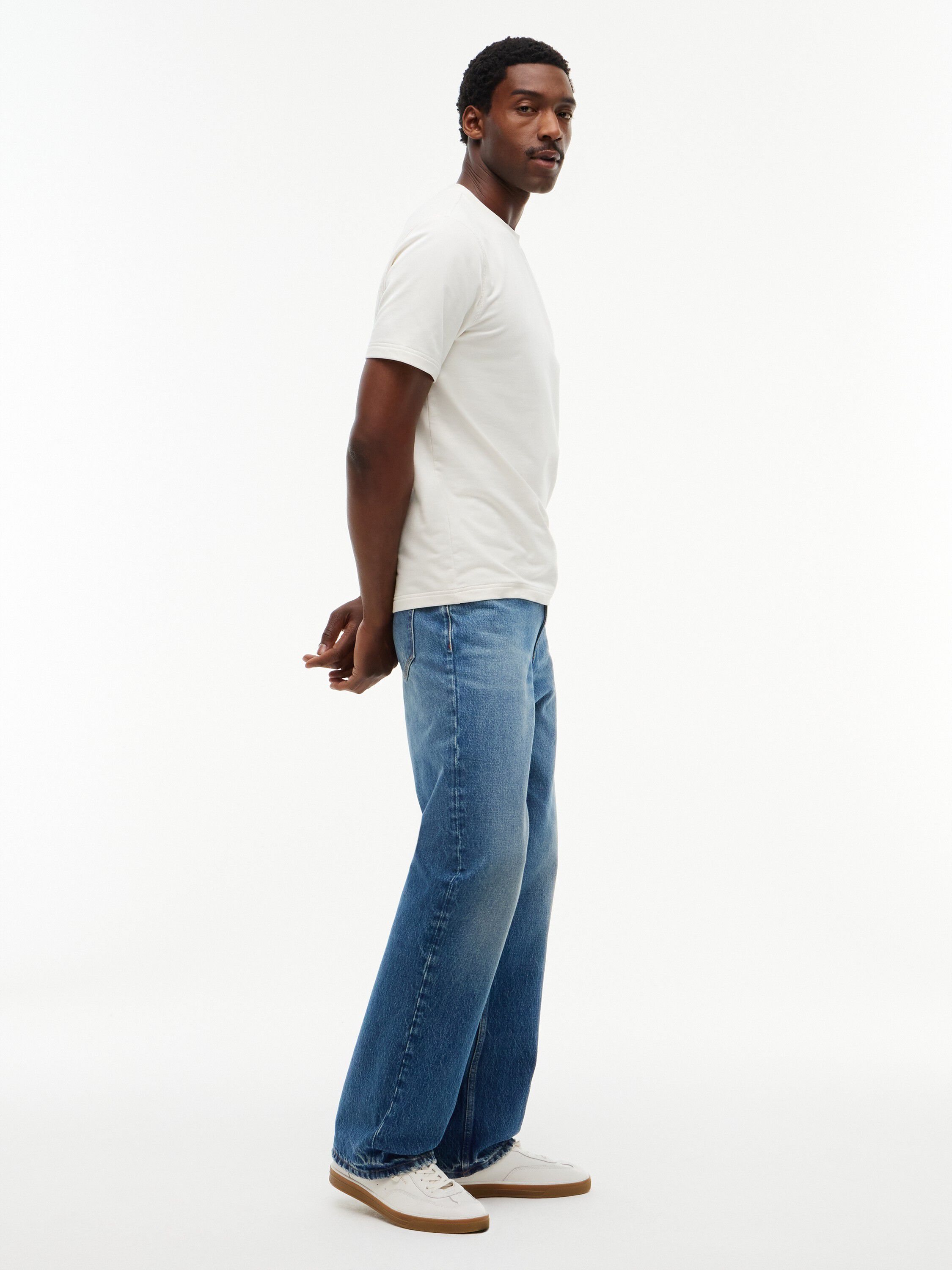 River Relaxed Straight Faded Jeans