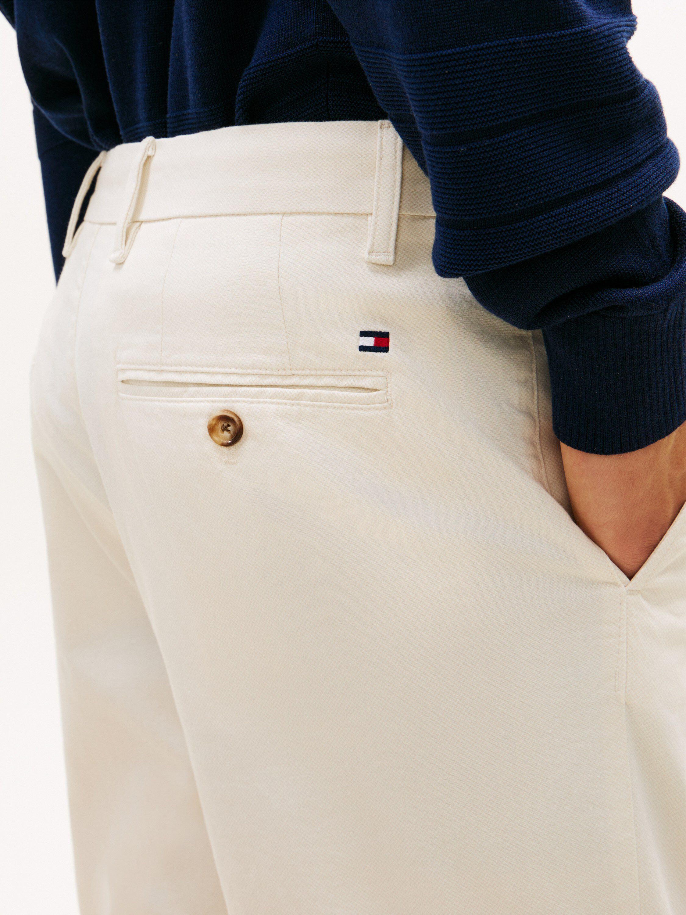 Denton Micro Print Straight Leg Chinos
