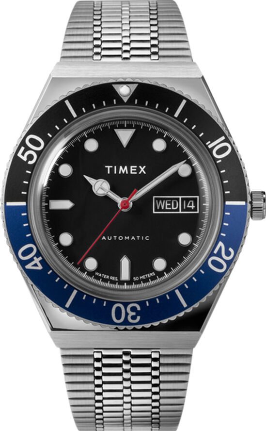 M79 Automatic 40mm Black Dial Black and Blue Top Ring
