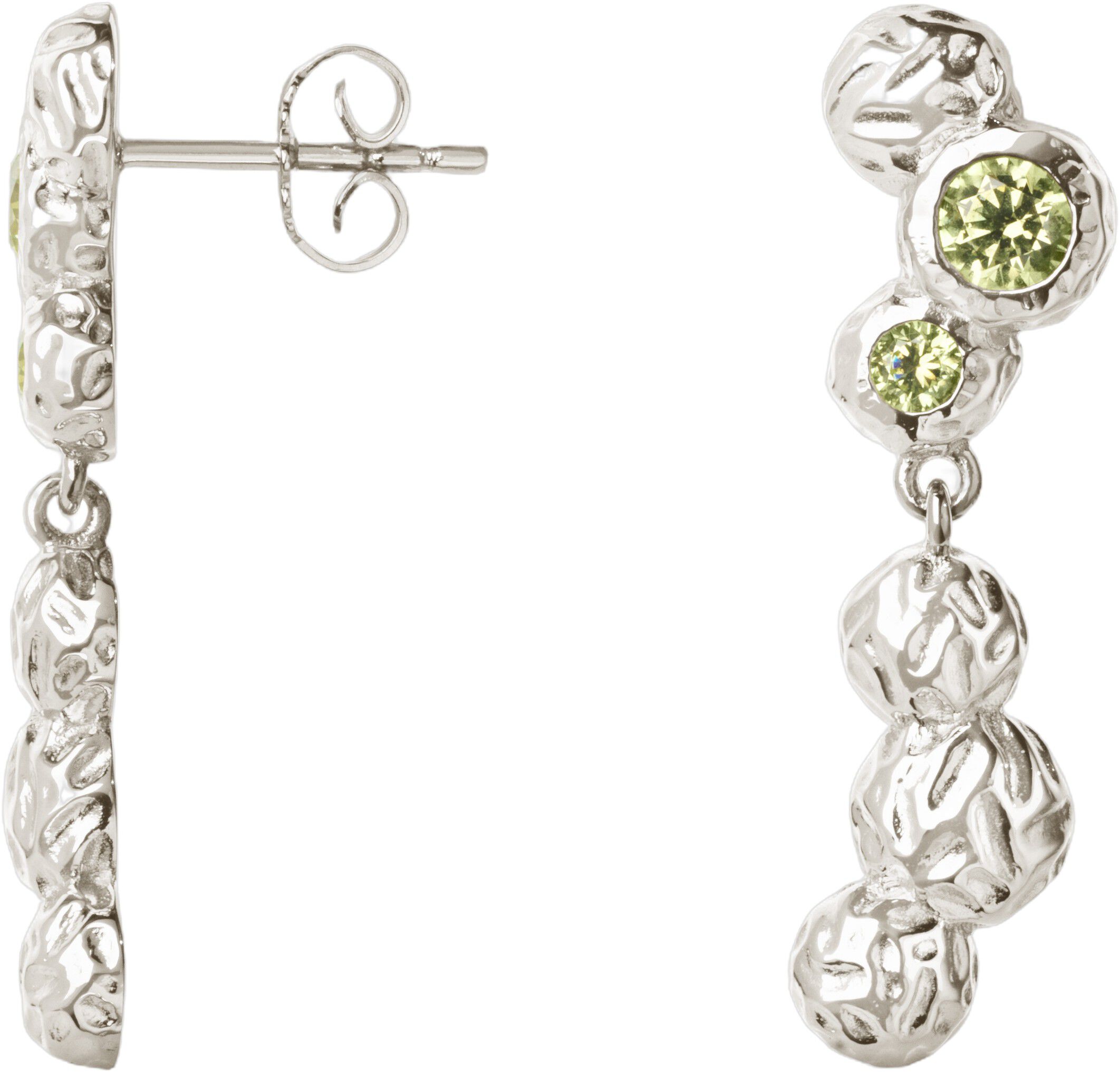 Wavy Gem Dots Earrings