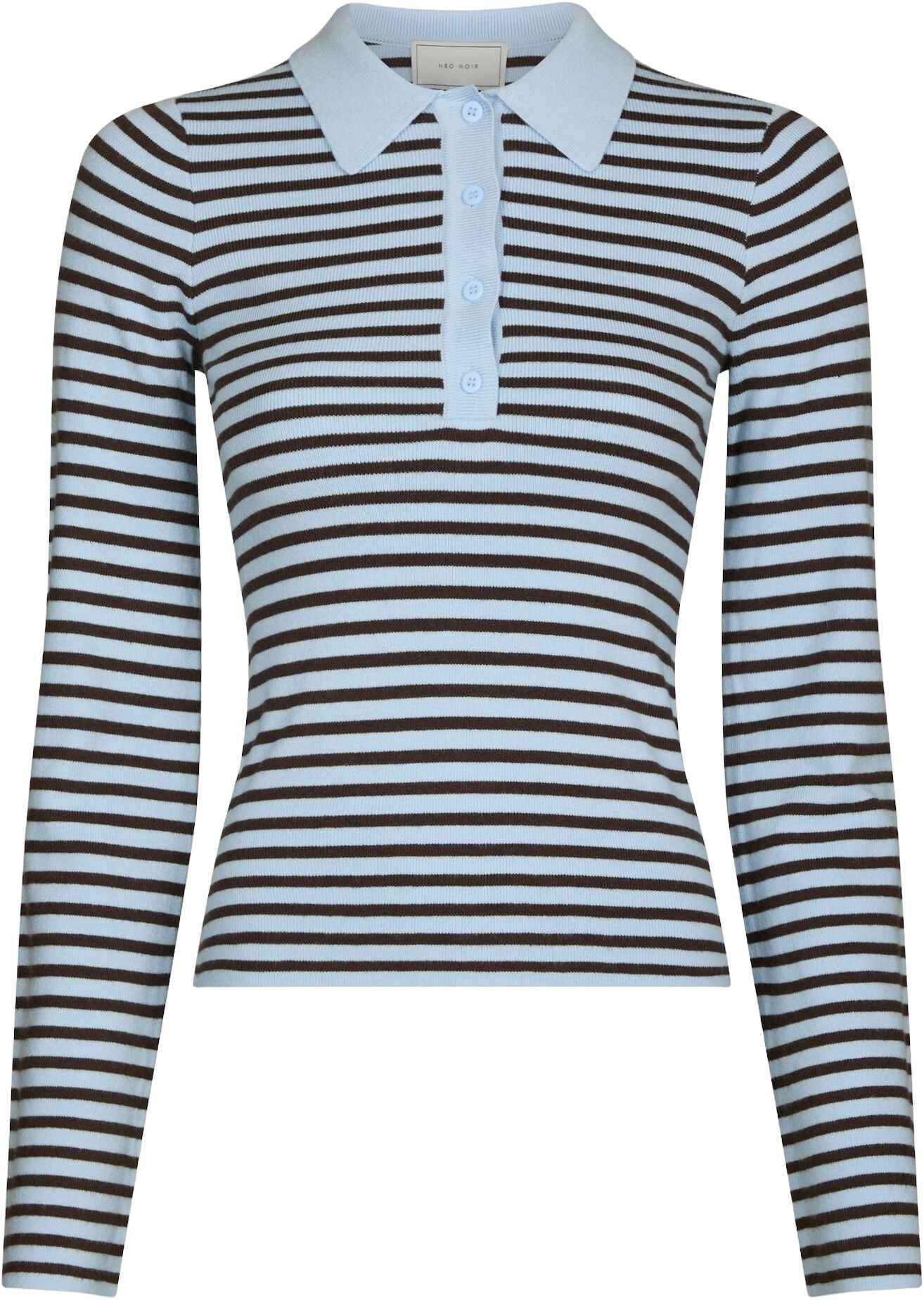 Fannya Ls Striped Knit Polo