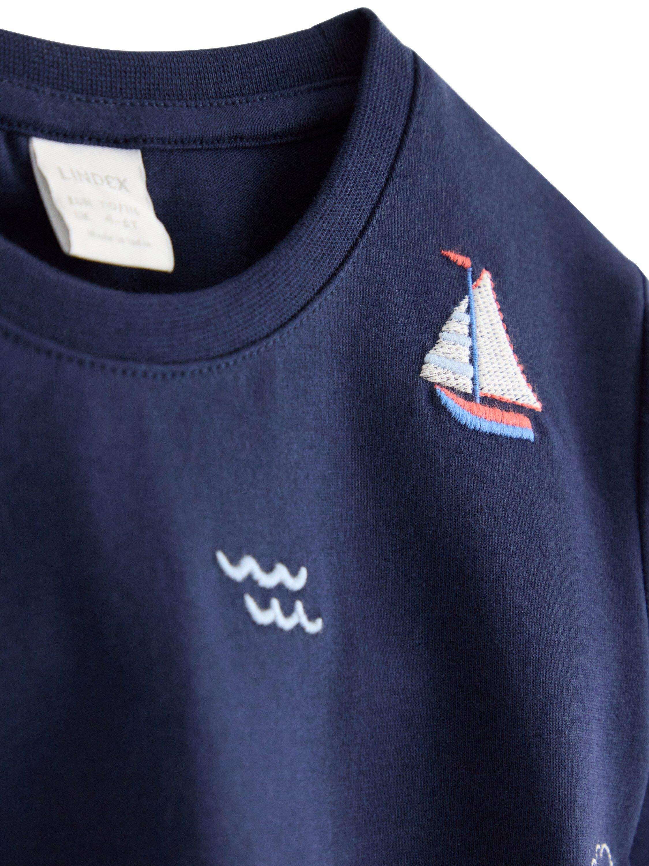 Top in soft cotton jersey with shor