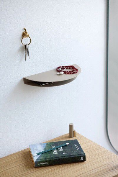 Half Moon Shelf: Warm Grey: Small
